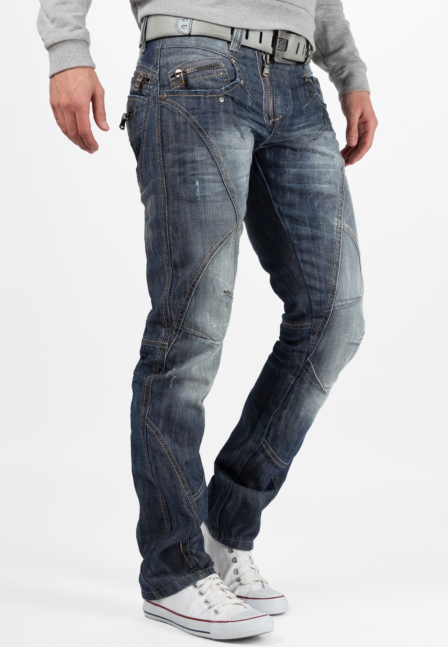 Cipo & Baxx SILVER ZIPP Herren Jeans Denim C-0751