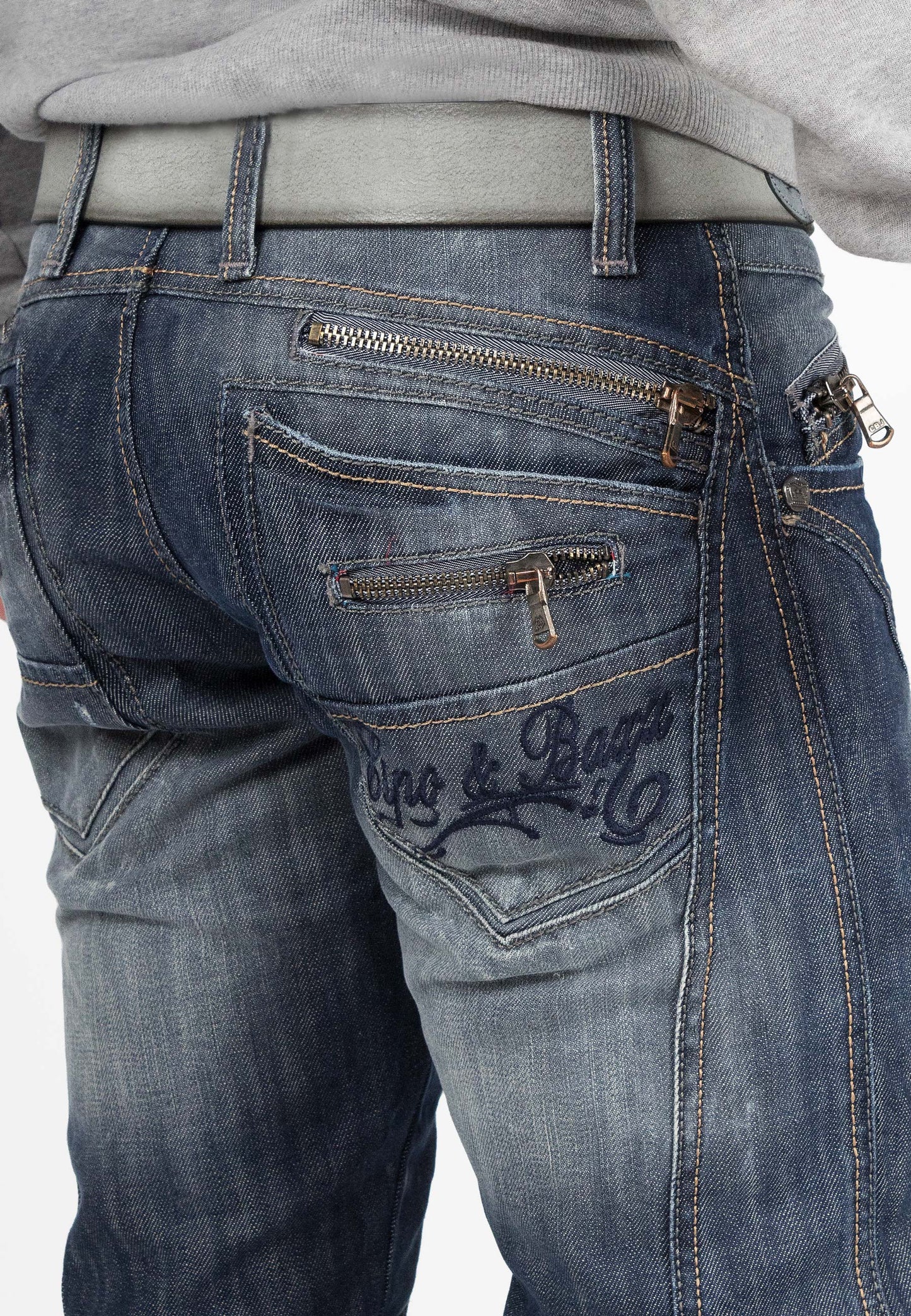 Cipo & Baxx SILVER ZIPP Herren Jeans Denim C-0751
