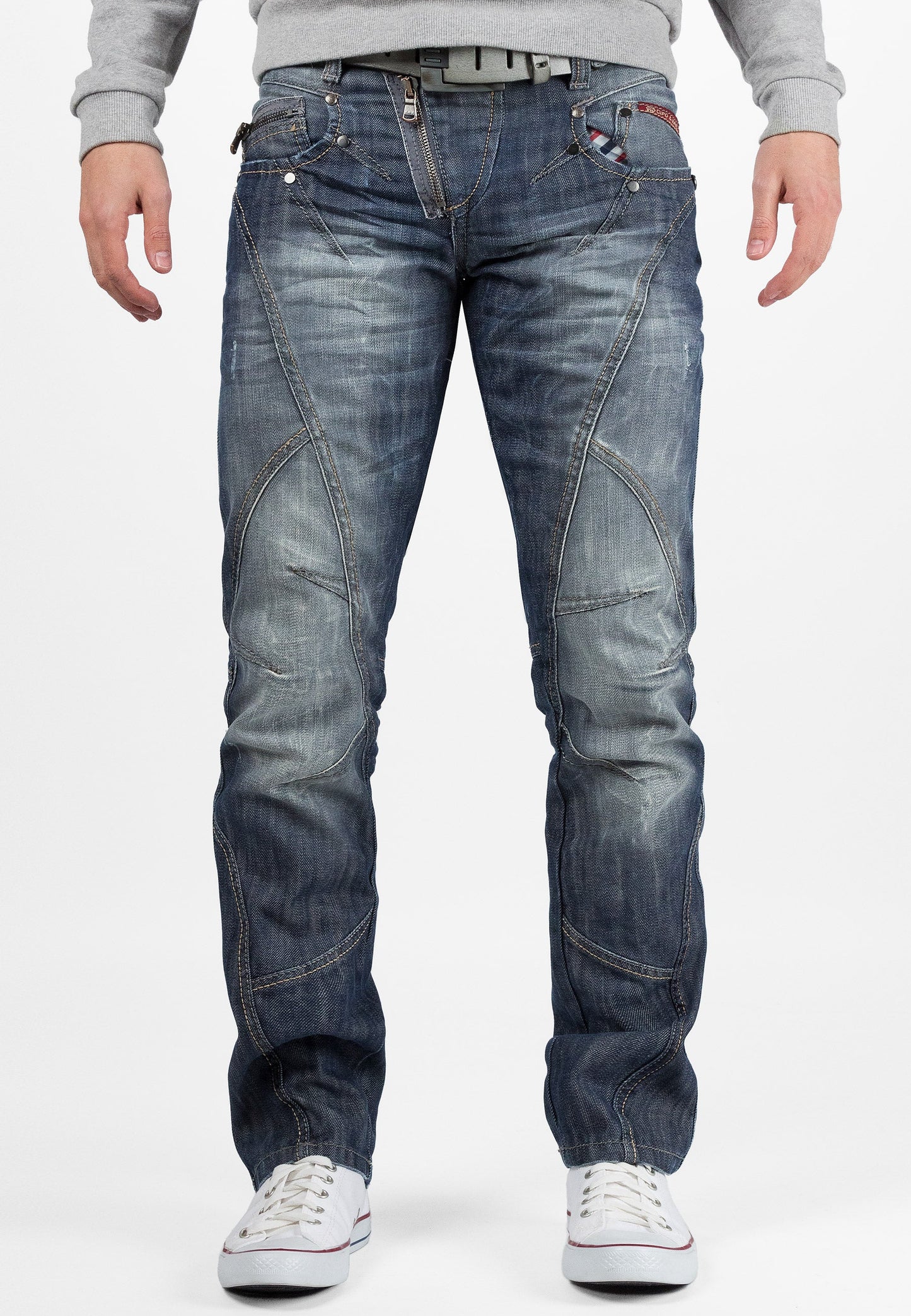 Cipo & Baxx SILVER ZIPP Herren Jeans Denim C-0751