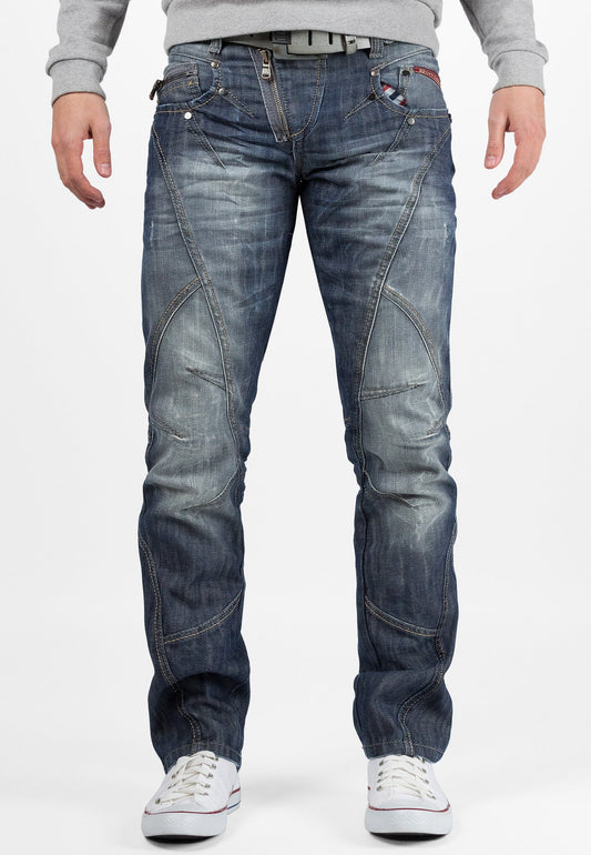 Cipo & Baxx SILVER ZIPP Herren Jeans Denim C-0751