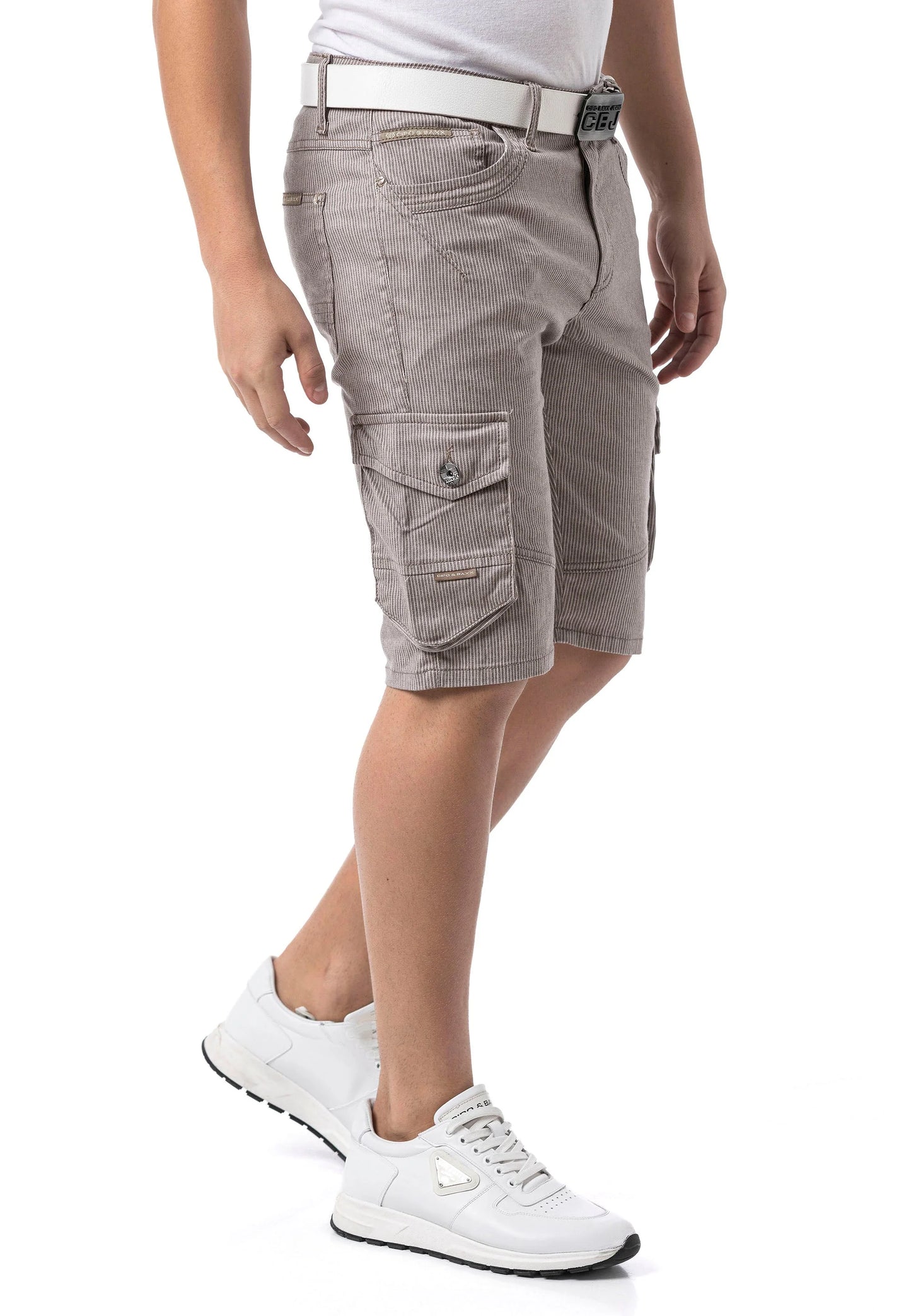 Cipo & Baxx PIRO Herren Kurze Jeans Denim Grau CK297