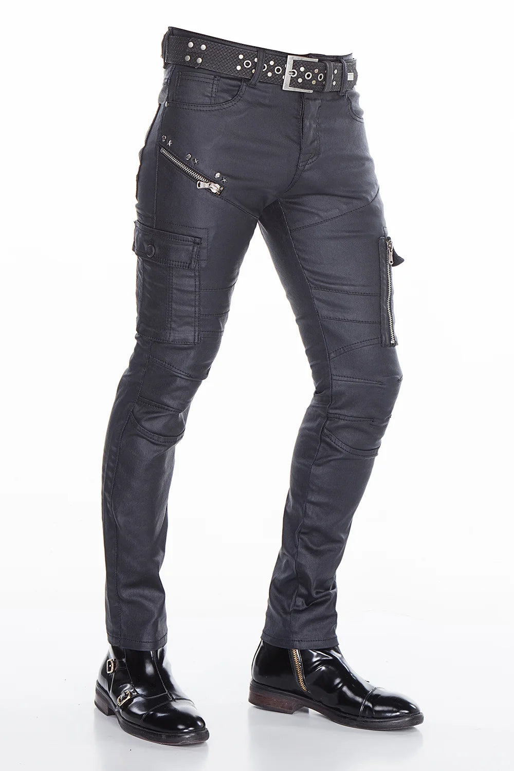 Cipo & Baxx PADUA Herren Hose Lederimitat CD405 - Persvision