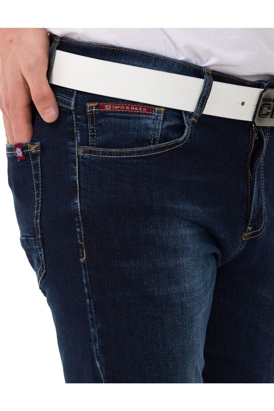 Cipo & Baxx BALMAN Herren Jeans Slim-Fit  dark blue  Denim CD820