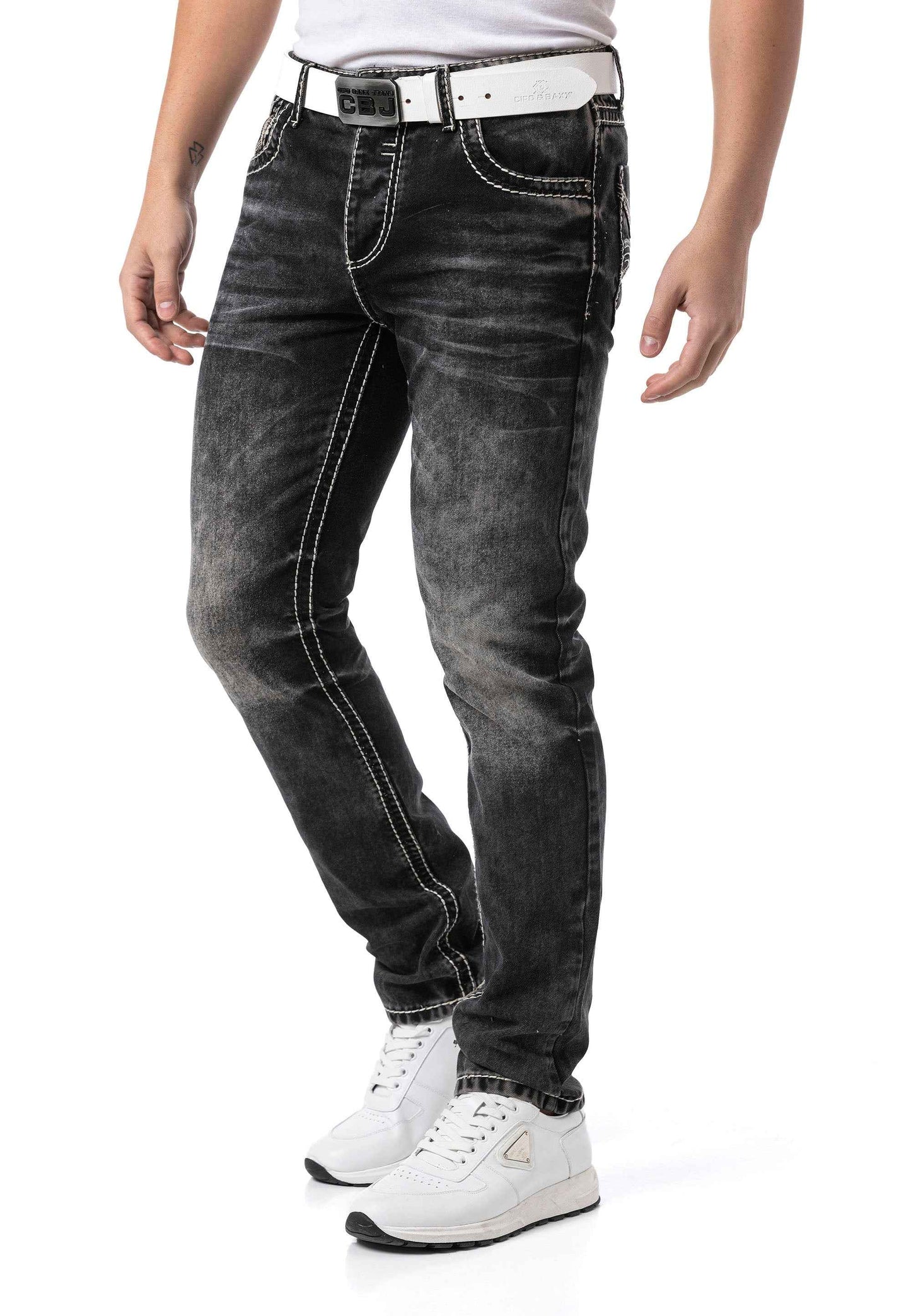 Cipo & Baxx RODEO Herren Jeans black Denim CD862