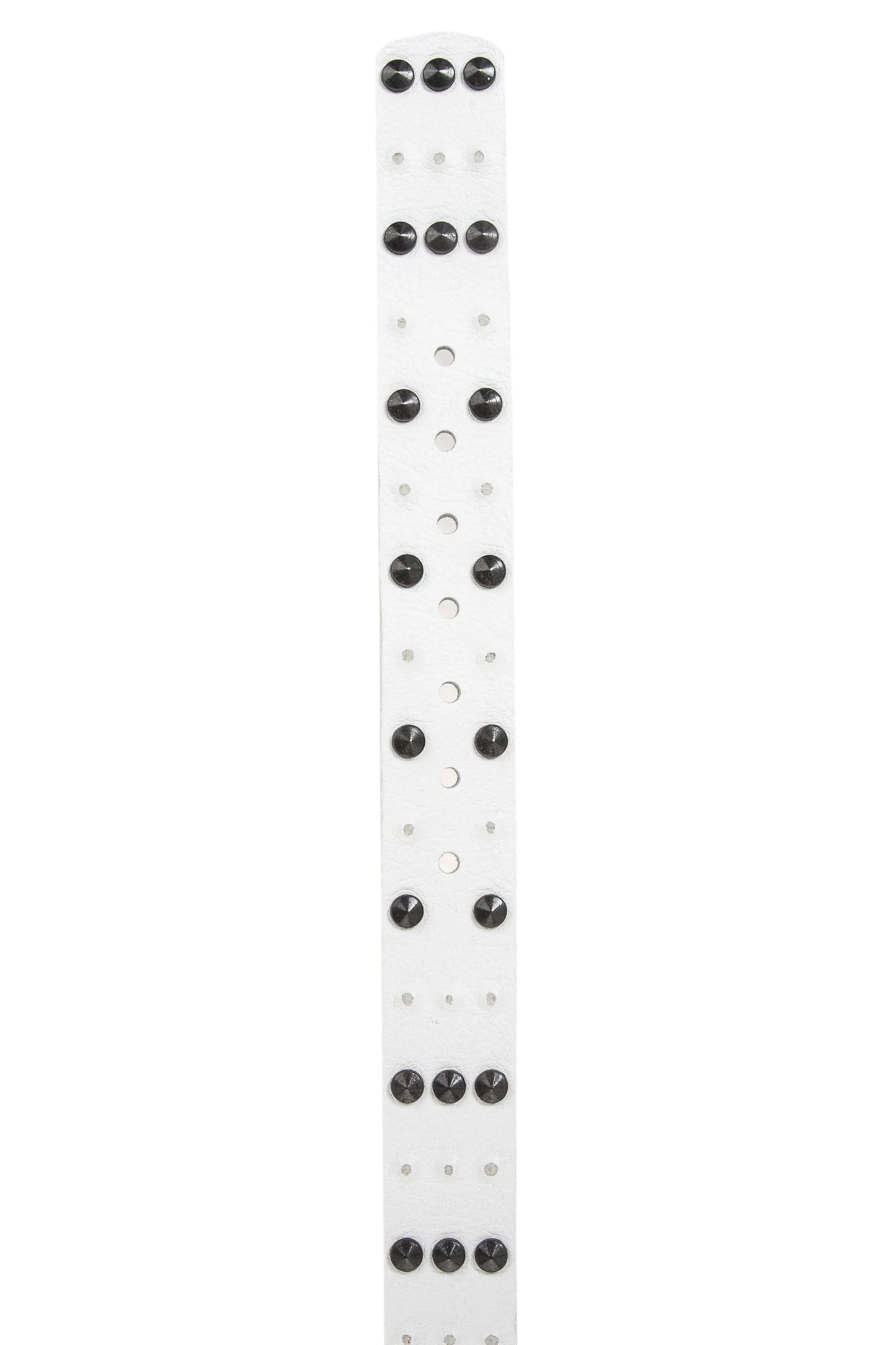 Cipo & Baxx Herren Leder Gürtel Nieten CG122 weiss