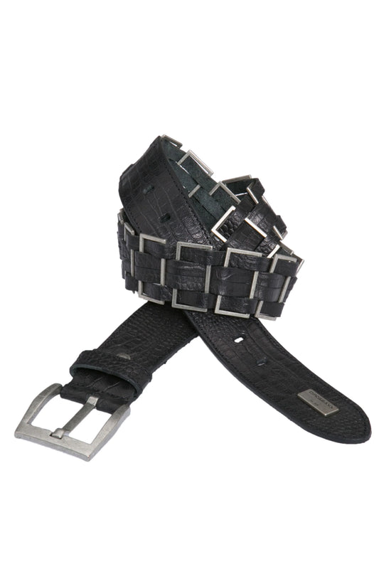 Cipo & Baxx Herren Leder Gürtel CG144 schwarz