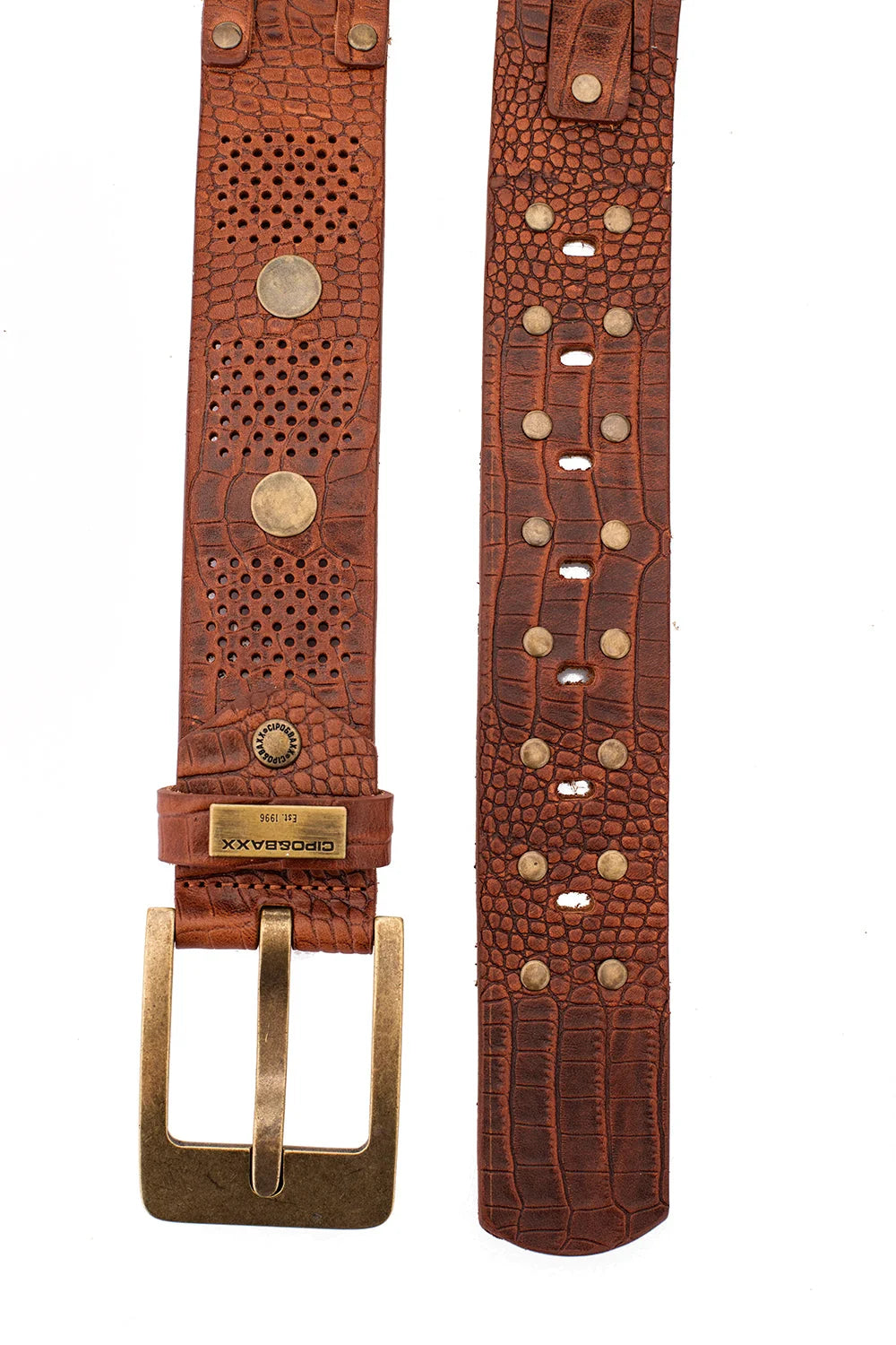 Cipo & Baxx Herren Leder Gürtel CG158 Braun