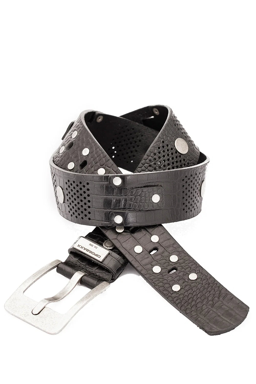 Cipo & Baxx Herren Leder Gürtel CG158 black