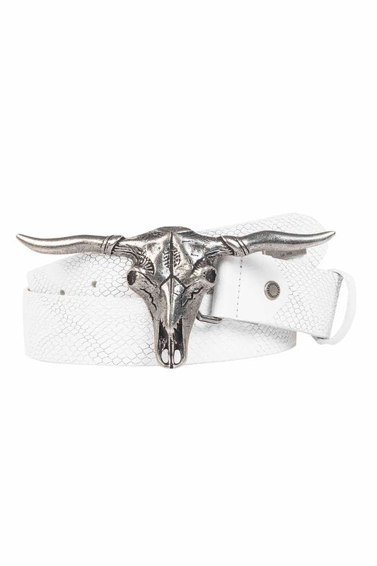 Cipo & Baxx Herren Leder Gürtel CG199 weiss