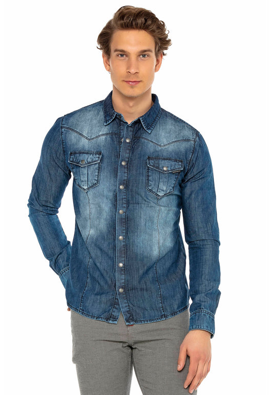 Cipo & Baxx JOE Herren Jeanshemd CH165