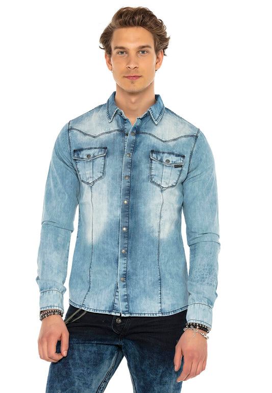 Cipo & Baxx SAMUEL Herren Jeanshemd CH165