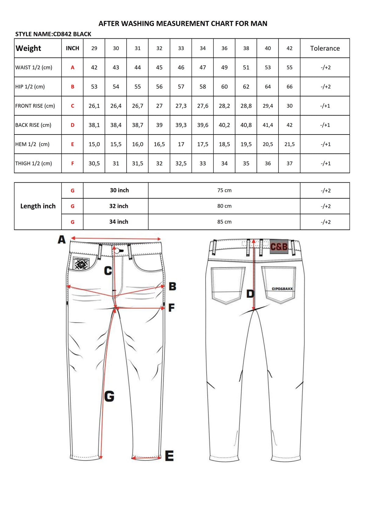Cipo & Baxx PALMA Herren Jeans Denim rot CD842 - Persvision