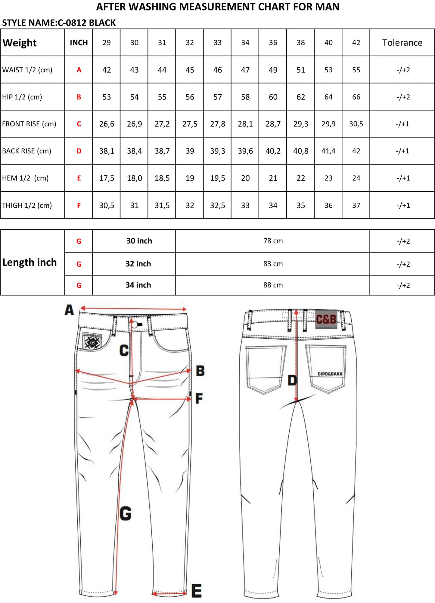 Cipo & Baxx BLACK ZIPP Herren Jeans Denim C-0812