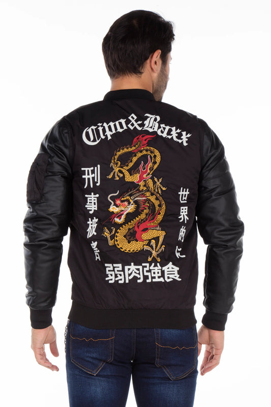 Cipo & Baxx NAGANO Herren BomberJacke Bestickt  CJ175