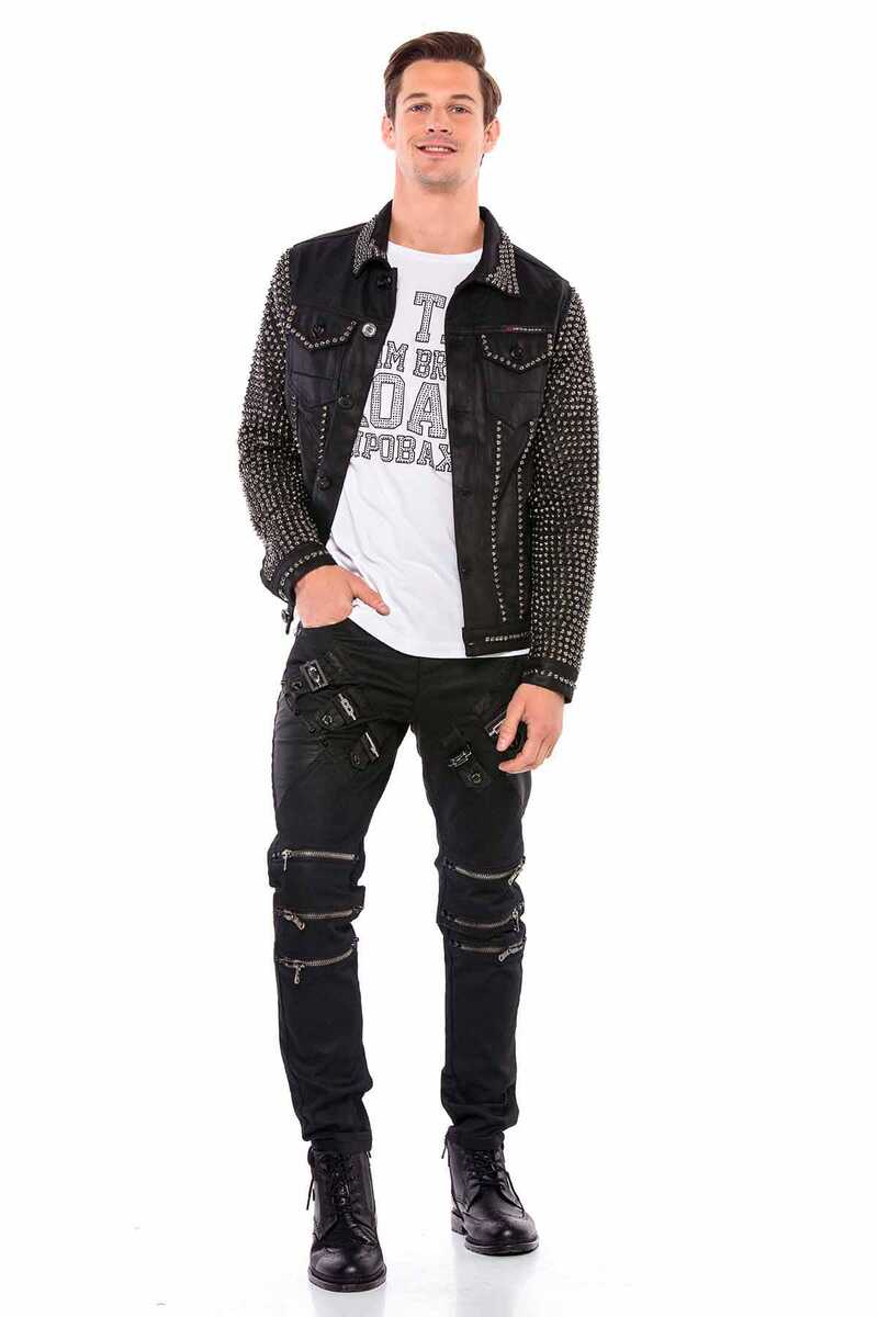 Cipo & Baxx JERMAINE Herren Biker Jeansjacke CJ249