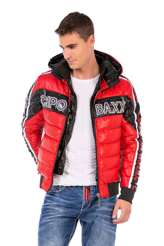 Cipo & Baxx AARON Herren Bomberjacke CJ268 rot