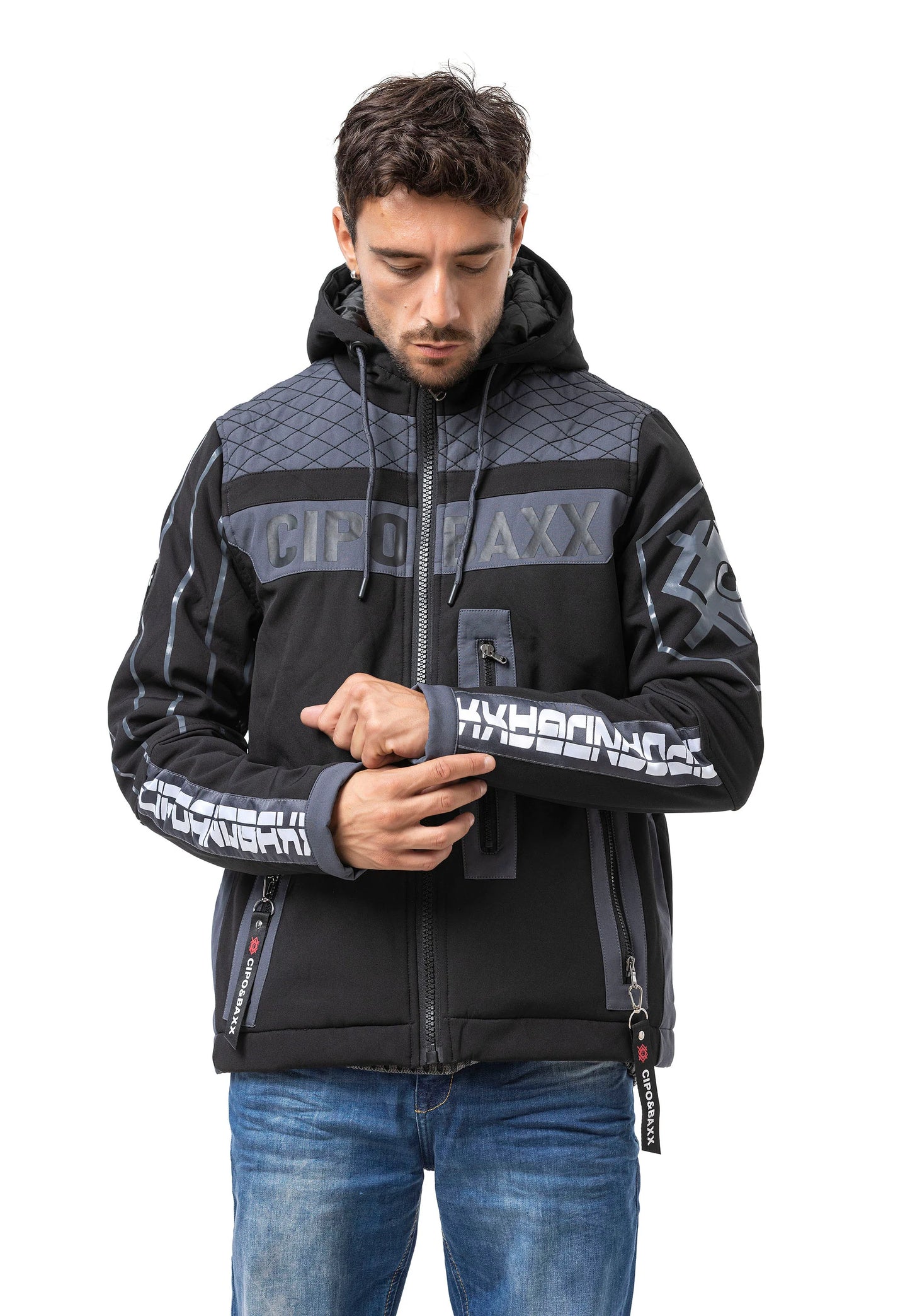 Cipo & Baxx GALIO Herren Jacke black CJ275