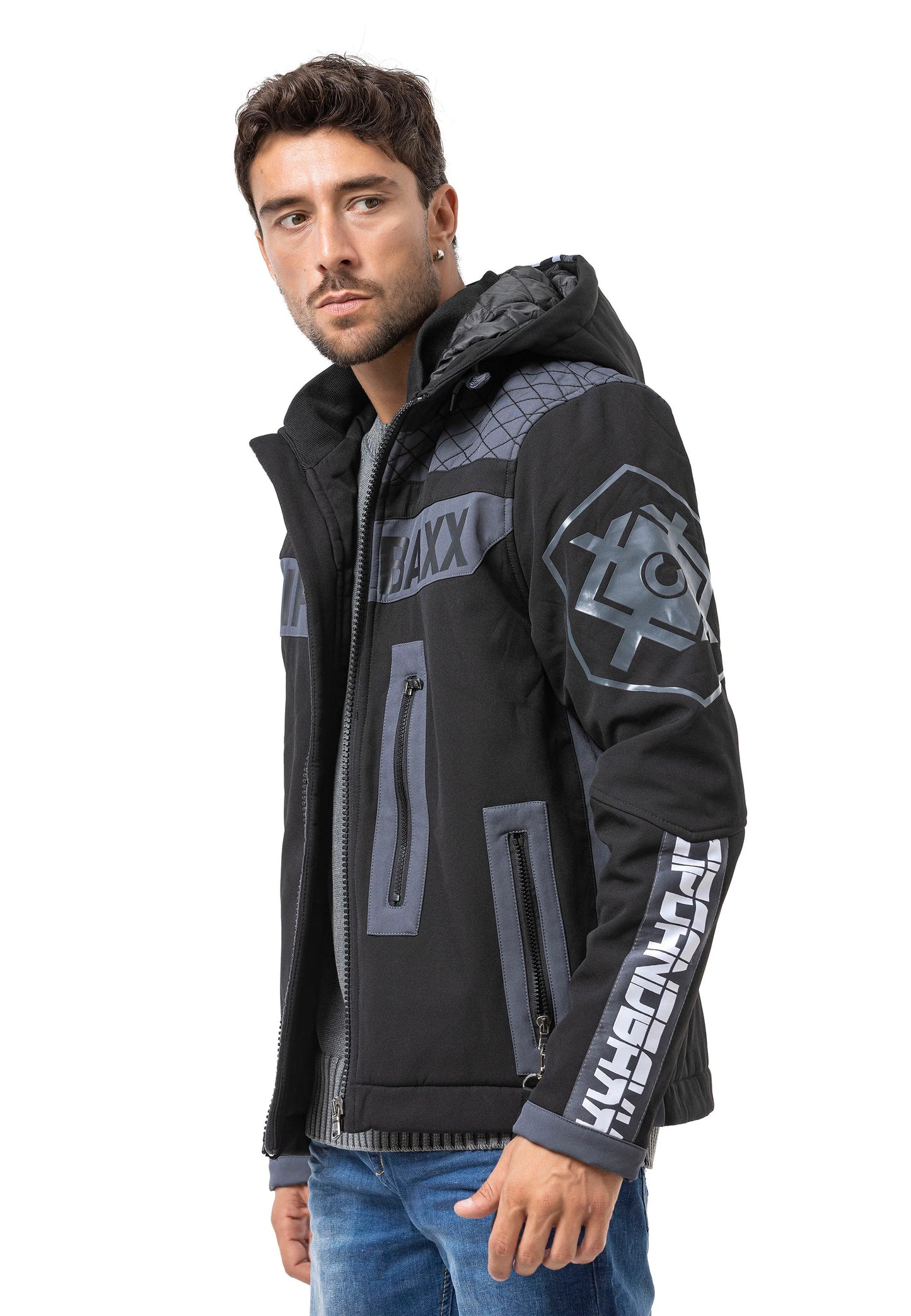 Cipo & Baxx GALIO Herren Jacke black CJ275