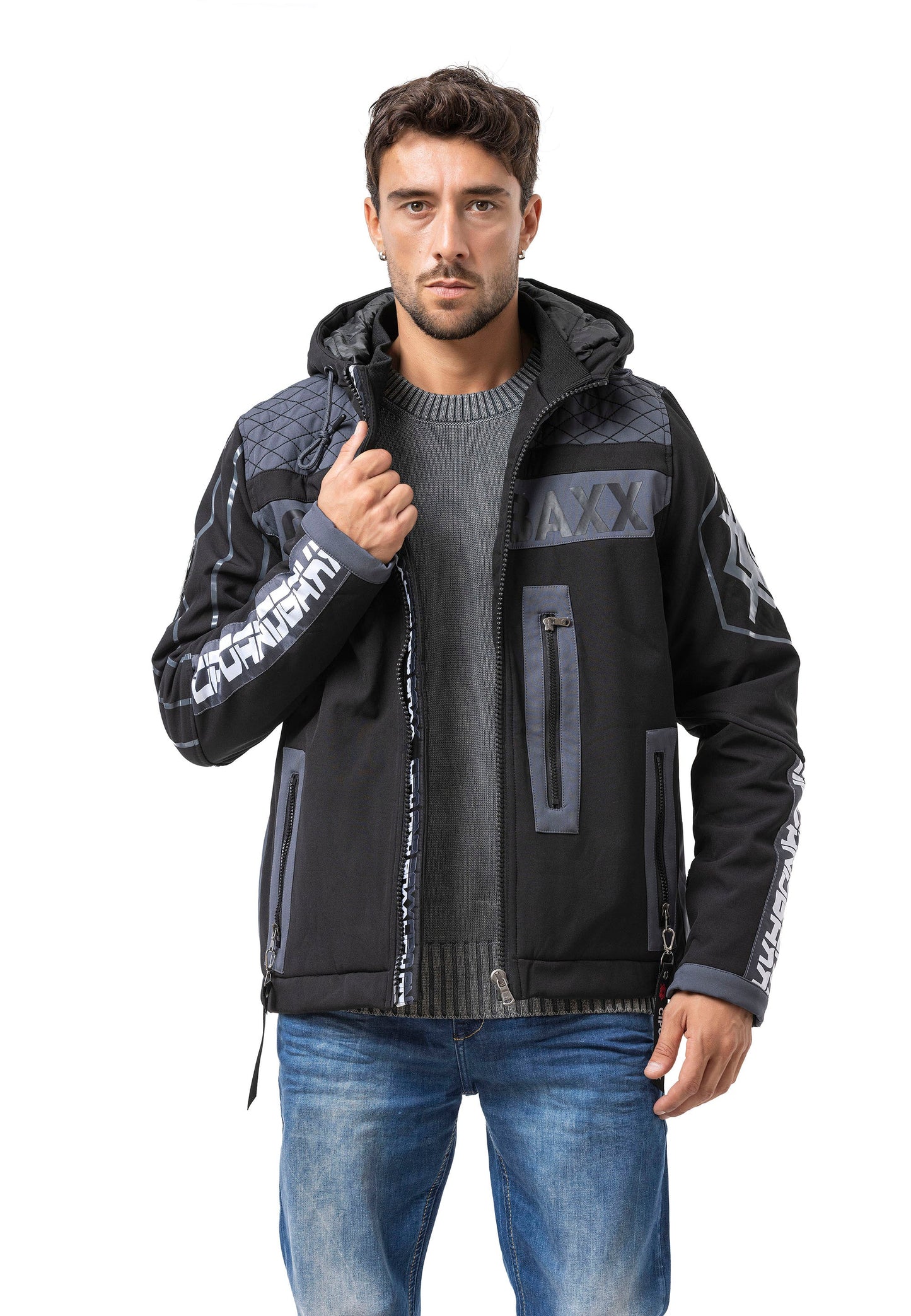 Cipo & Baxx GALIO Herren Jacke black CJ275