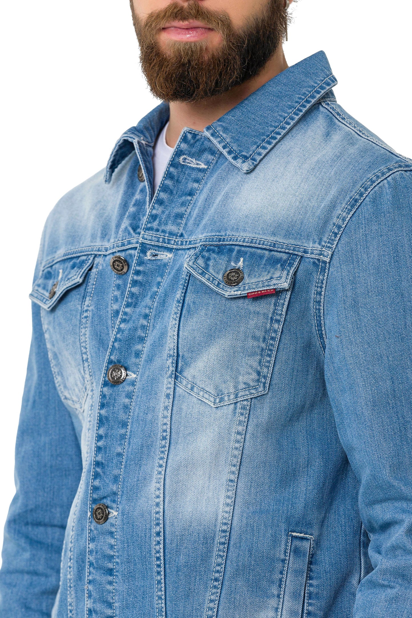 Cipo & Baxx ROB Herren Jeans Jacke Denim Blue CJ289