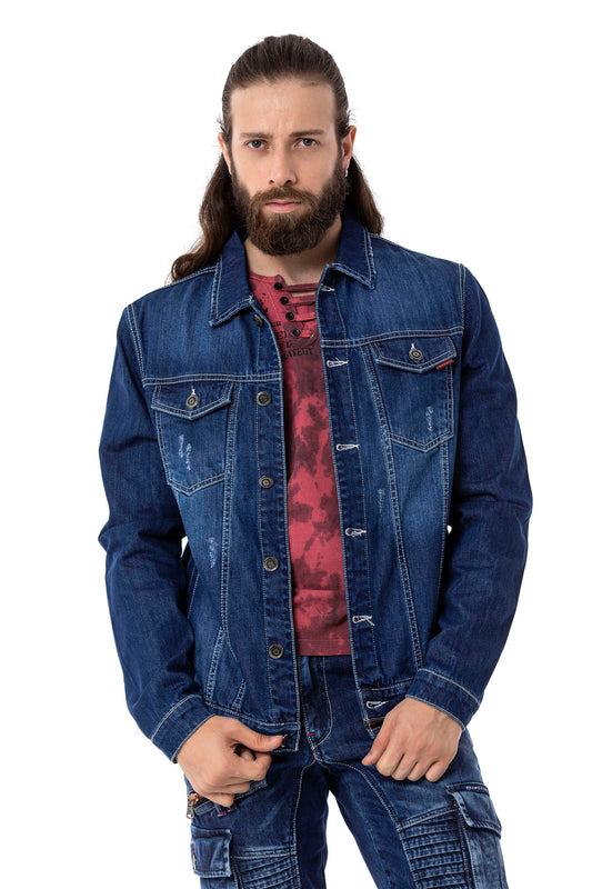 Cipo & Baxx ROB Herren Jeans Jacke Denim darkblue CJ289