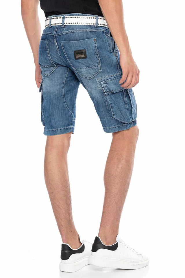 Cipo & Baxx UMAN Herren Kurze Jeans Denim CK215