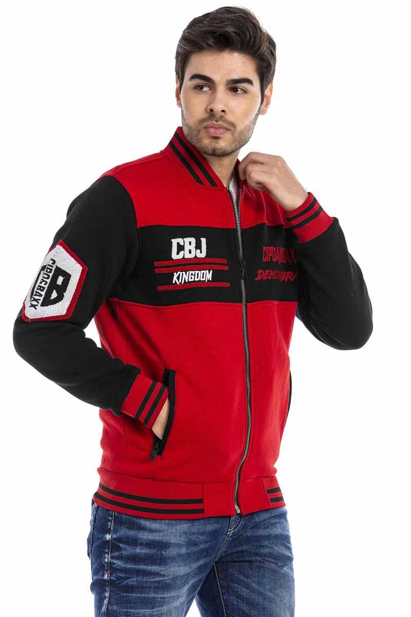 Cipo & Baxx SCHORG Herren Sweatjacke CL500 rot