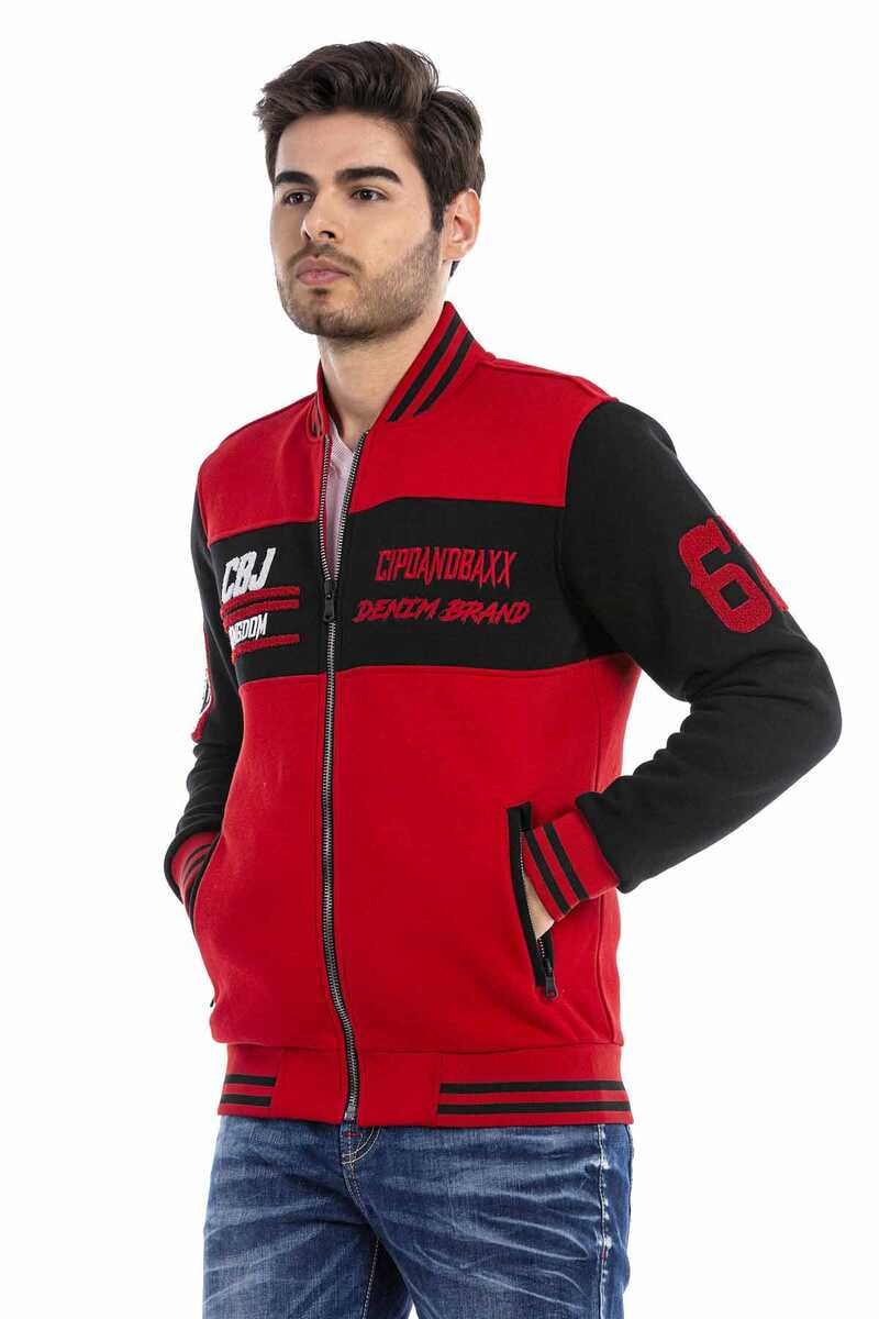 Cipo & Baxx SCHORG Herren Sweatjacke CL500 rot