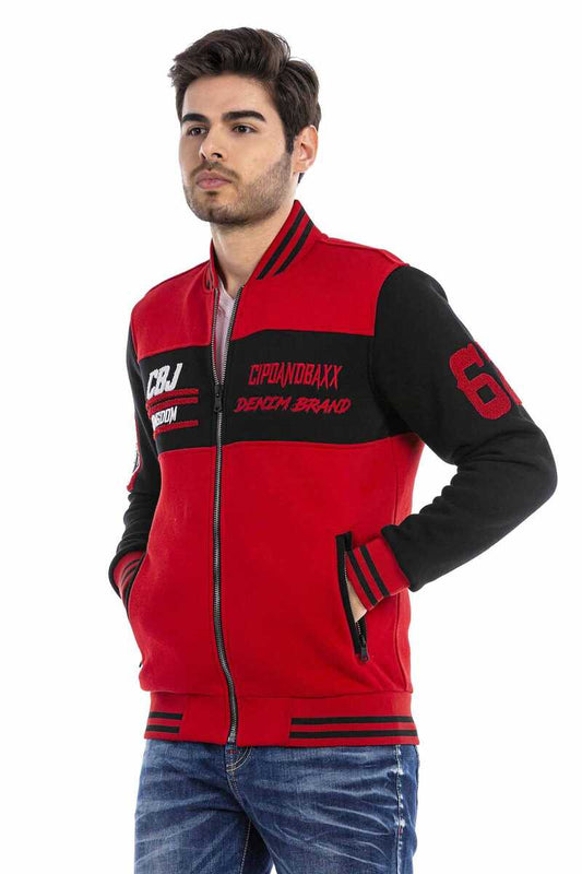 Cipo & Baxx SCHORG Herren Sweatjacke CL500 rot