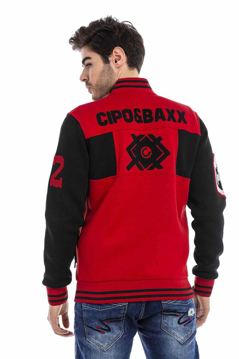 Cipo & Baxx SCHORG Herren Sweatjacke CL500 rot