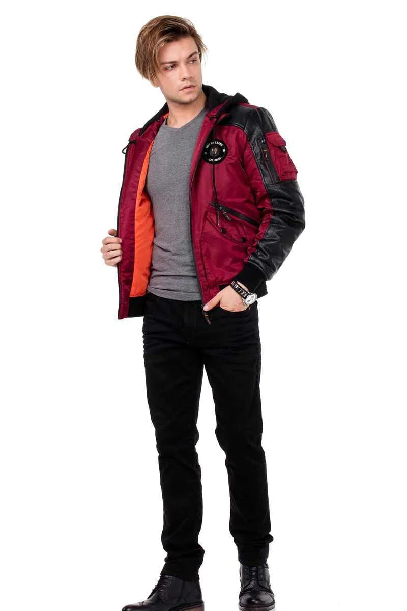 Cipo & Baxx OSLO Herren Bomberjacke Kapuze CM134