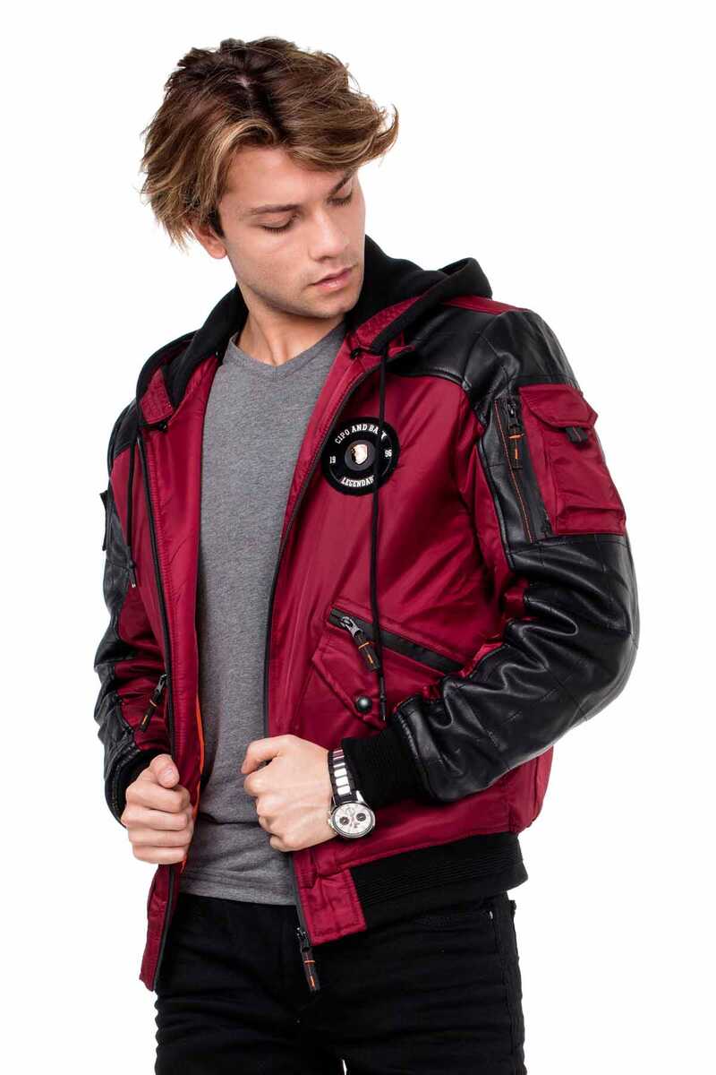 Cipo & Baxx OSLO Herren Bomberjacke Kapuze CM134