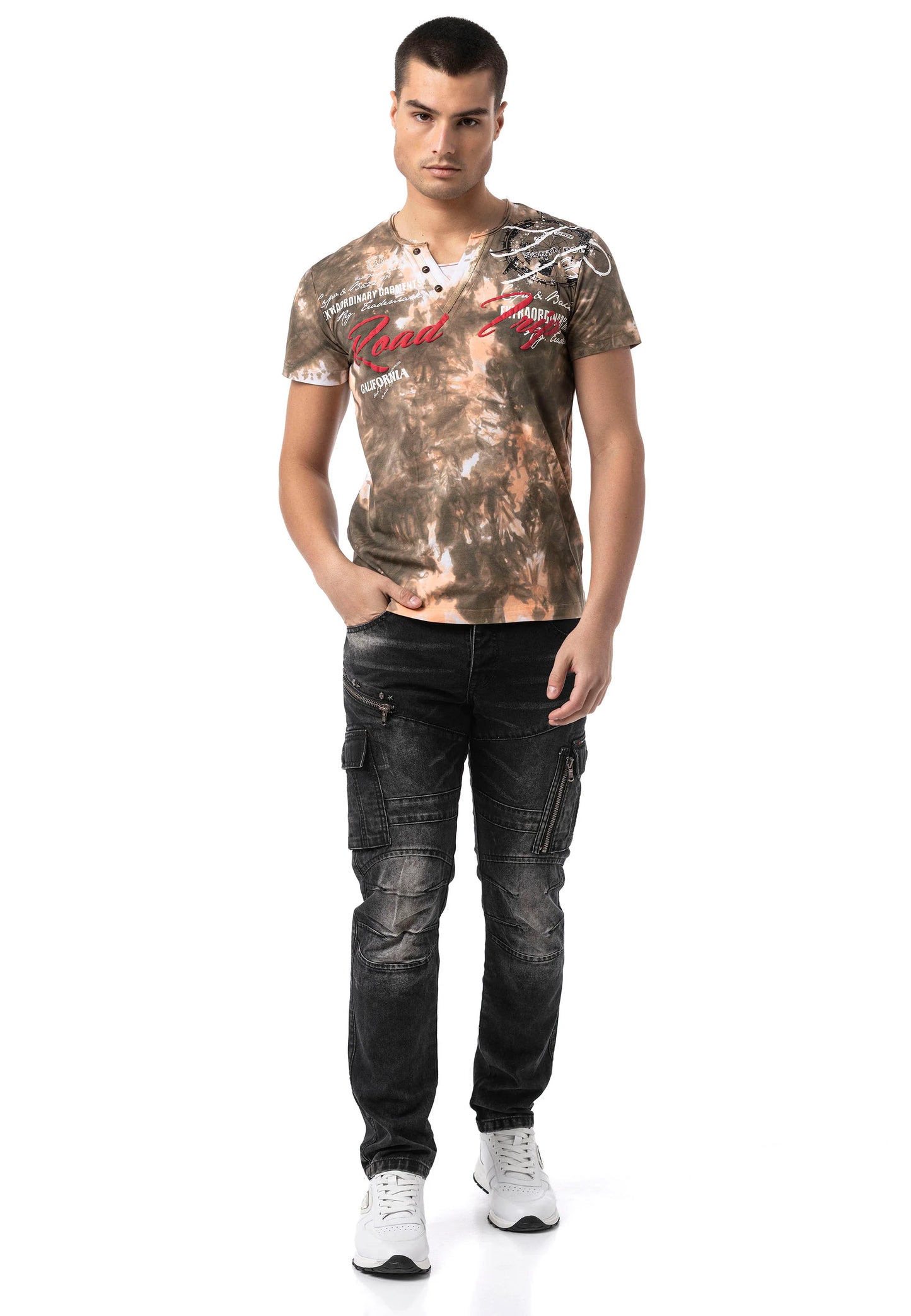 Cipo & Baxx ROAD Herren T-Shirt braun CT804