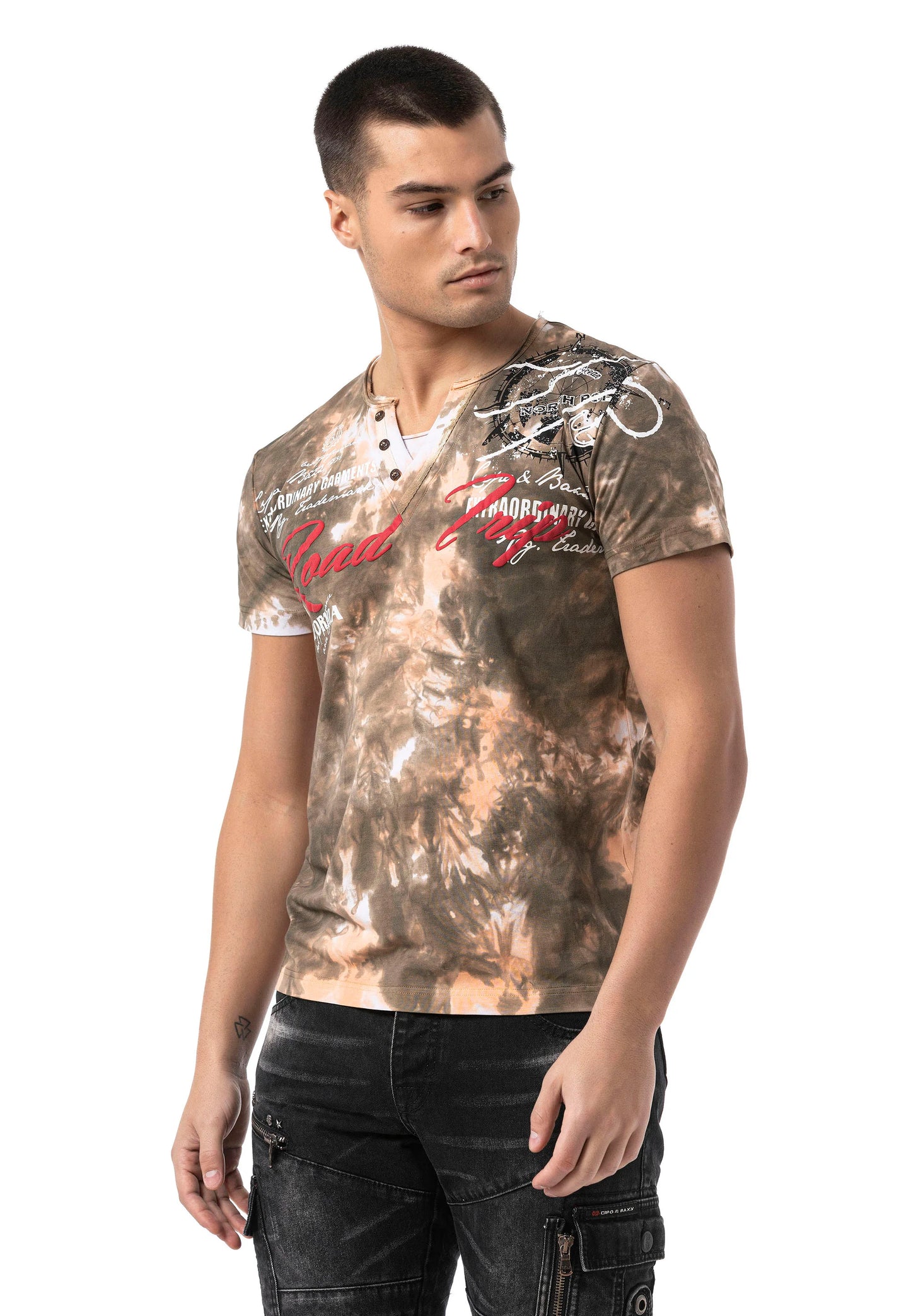Cipo & Baxx ROAD Herren T-Shirt braun CT804