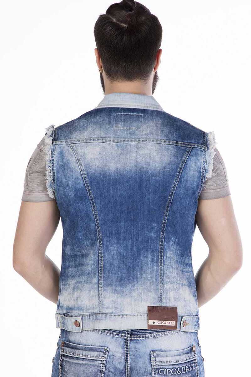 Cipo & Baxx SANDORM Herren Weste Jacke Denim CW107
