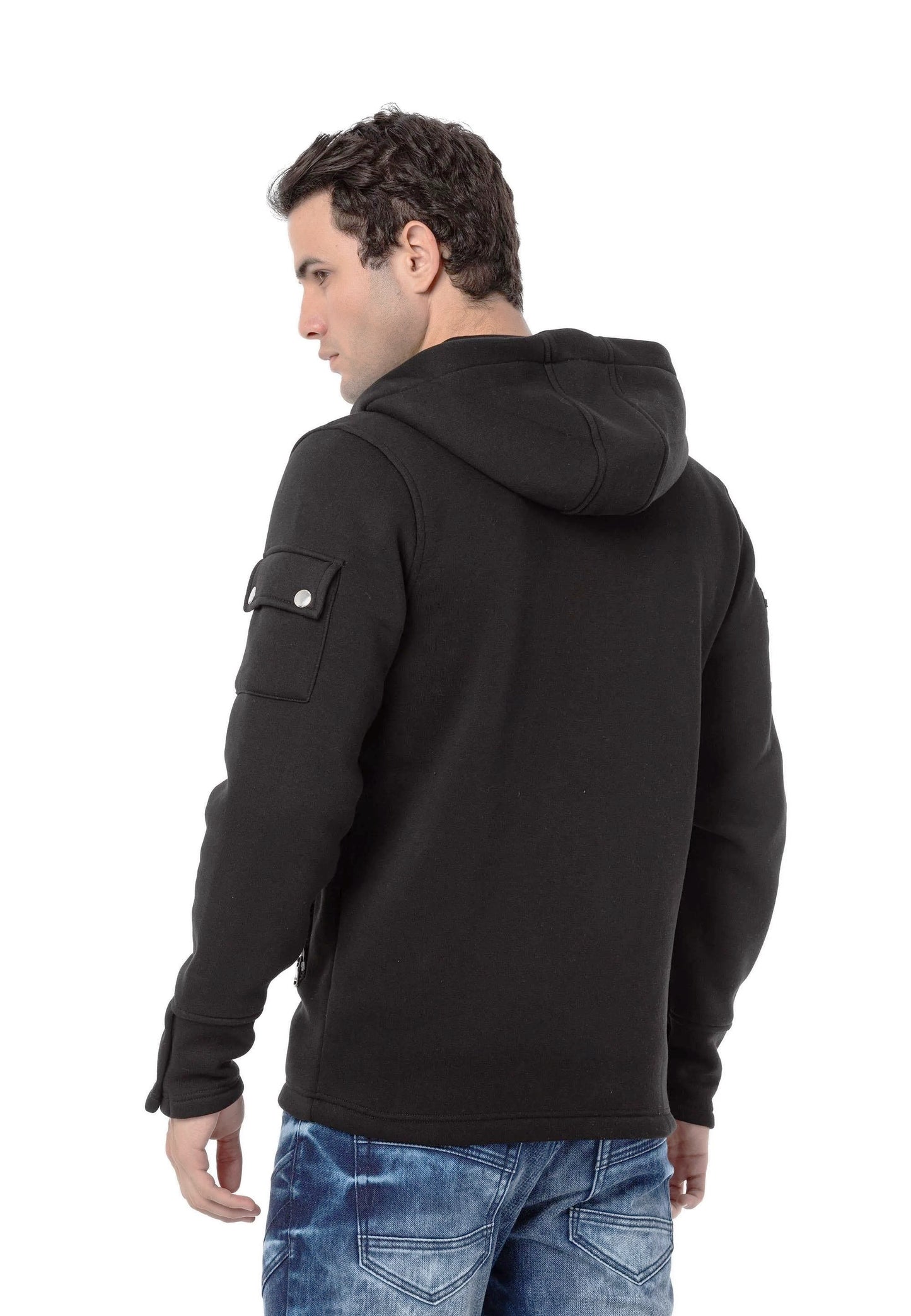 Cipo & Baxx GALLET Herren Jacke Kapuze Denim CL560