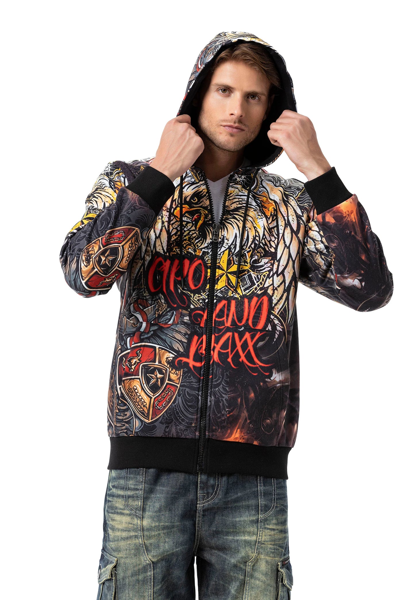 Cipo & Baxx SHILD Herren Kapuzen Hoodi Sweatshirt CL574