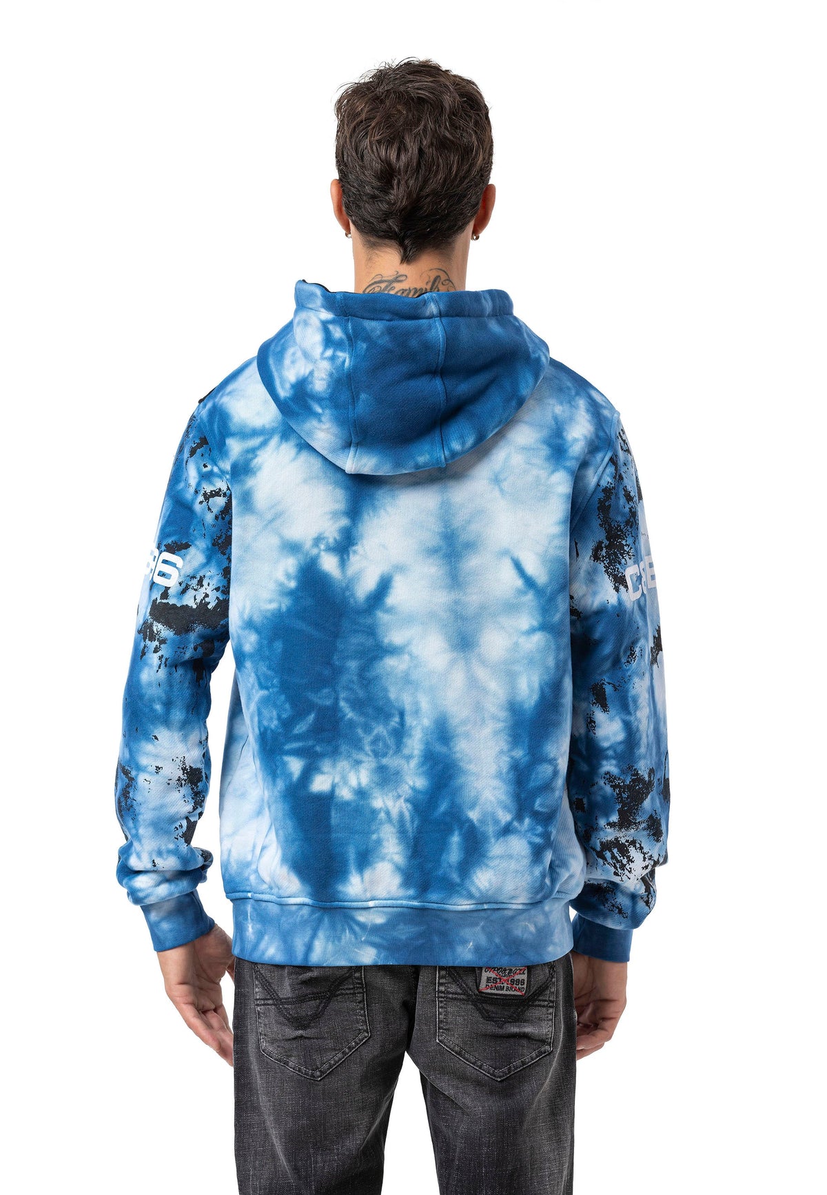 Cipo & Baxx SENA Herren Kapuzen Sweatshirt CL593 blau