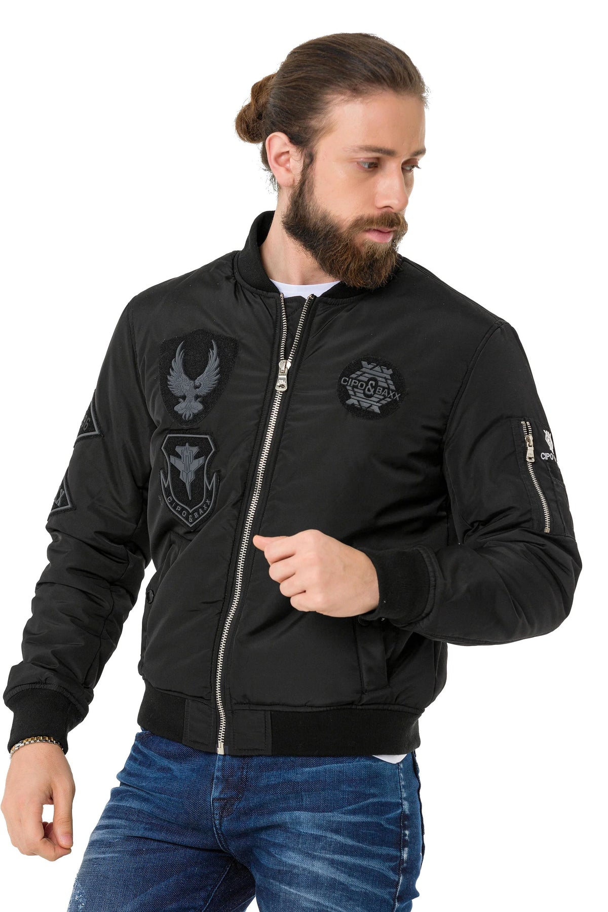 Cipo & Baxx CIS Herren Bomberjacke Kapuze CM135