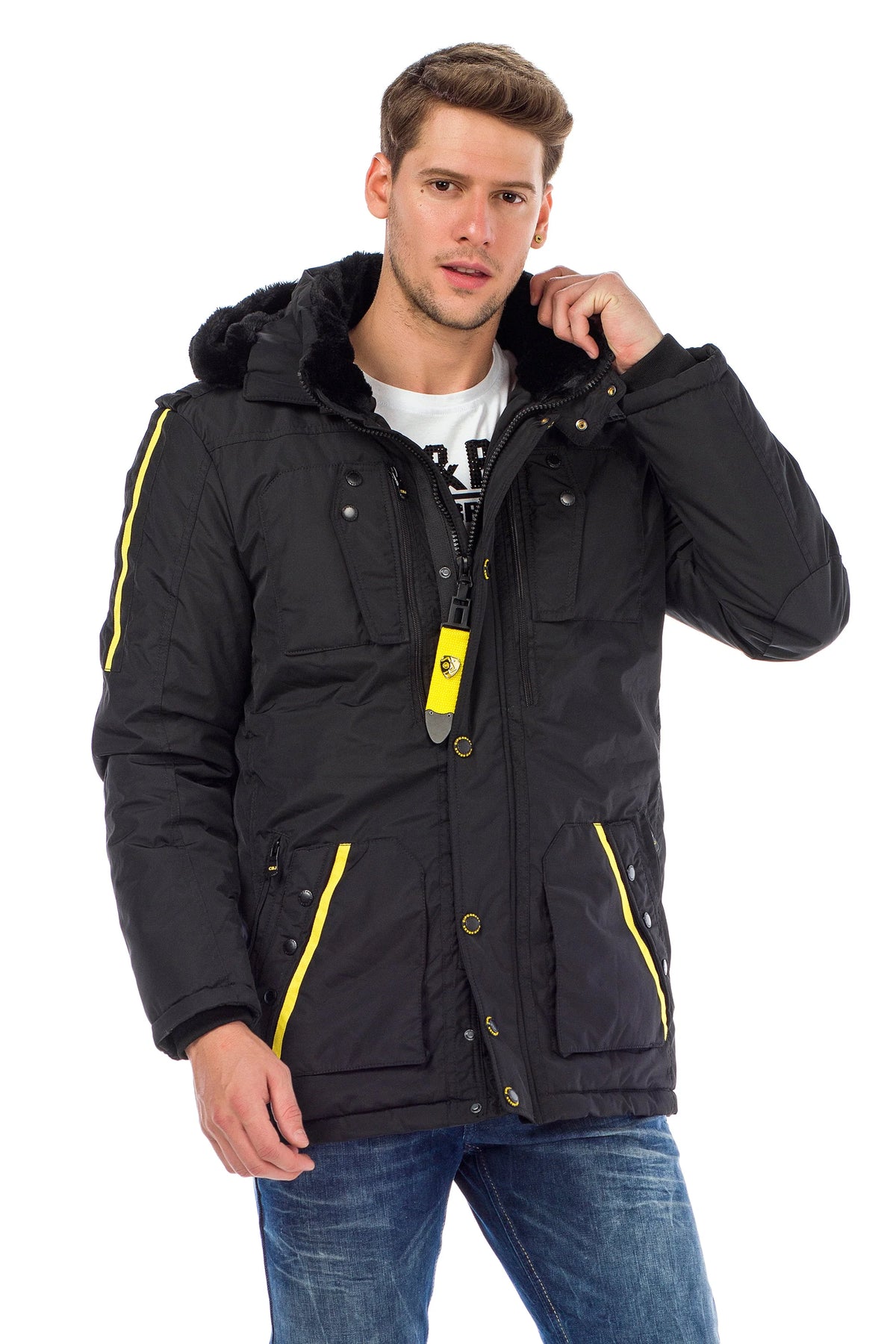 Cipo & Baxx HIGHLAND Herren Parkerjacke CM130 black