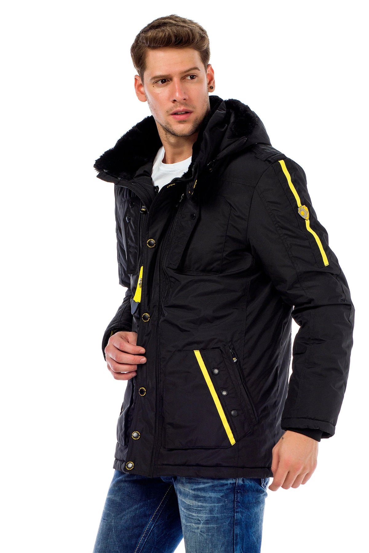Cipo & Baxx HIGHLAND Herren Parkerjacke CM130 black