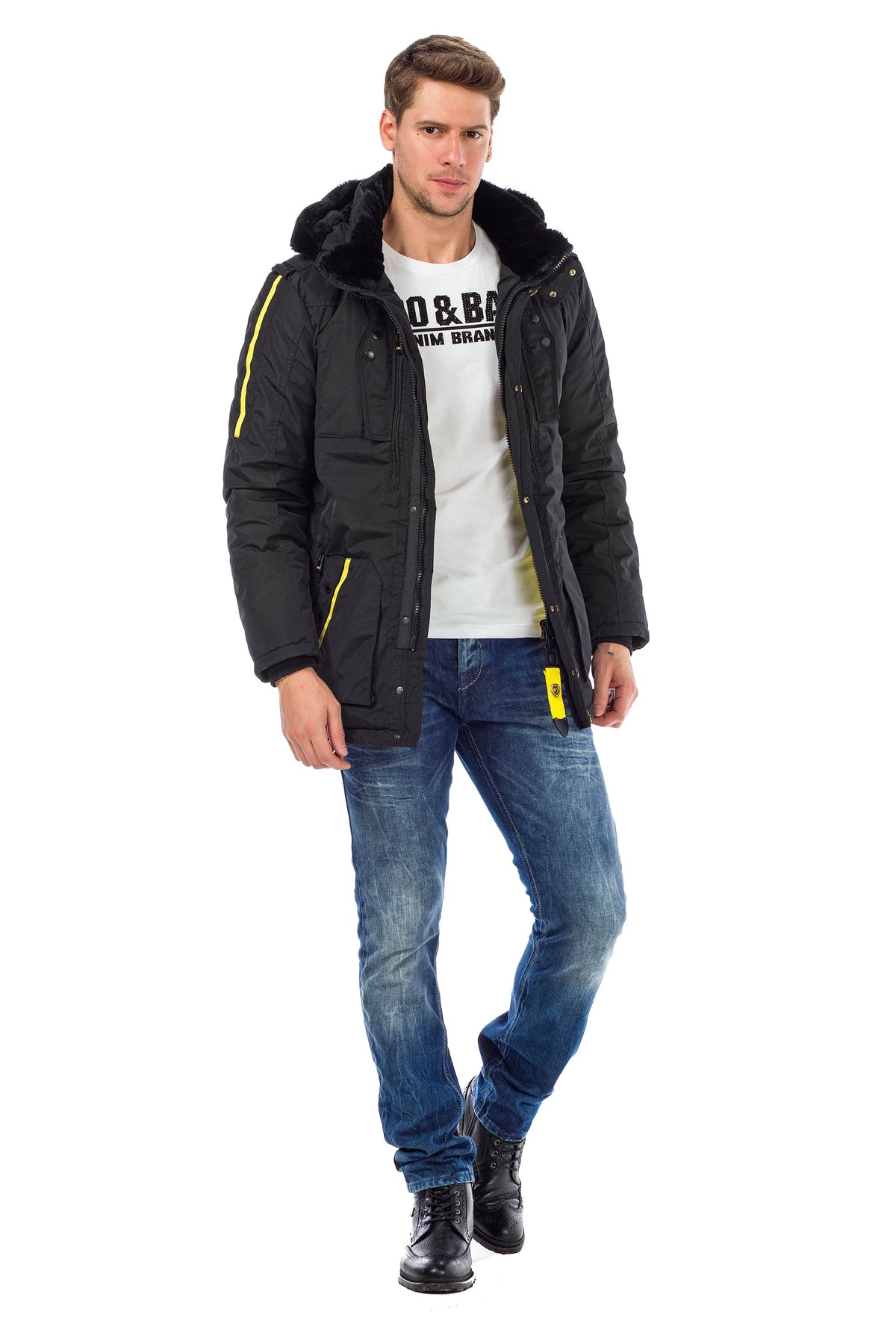 Cipo & Baxx HIGHLAND Herren Parkerjacke CM130 black