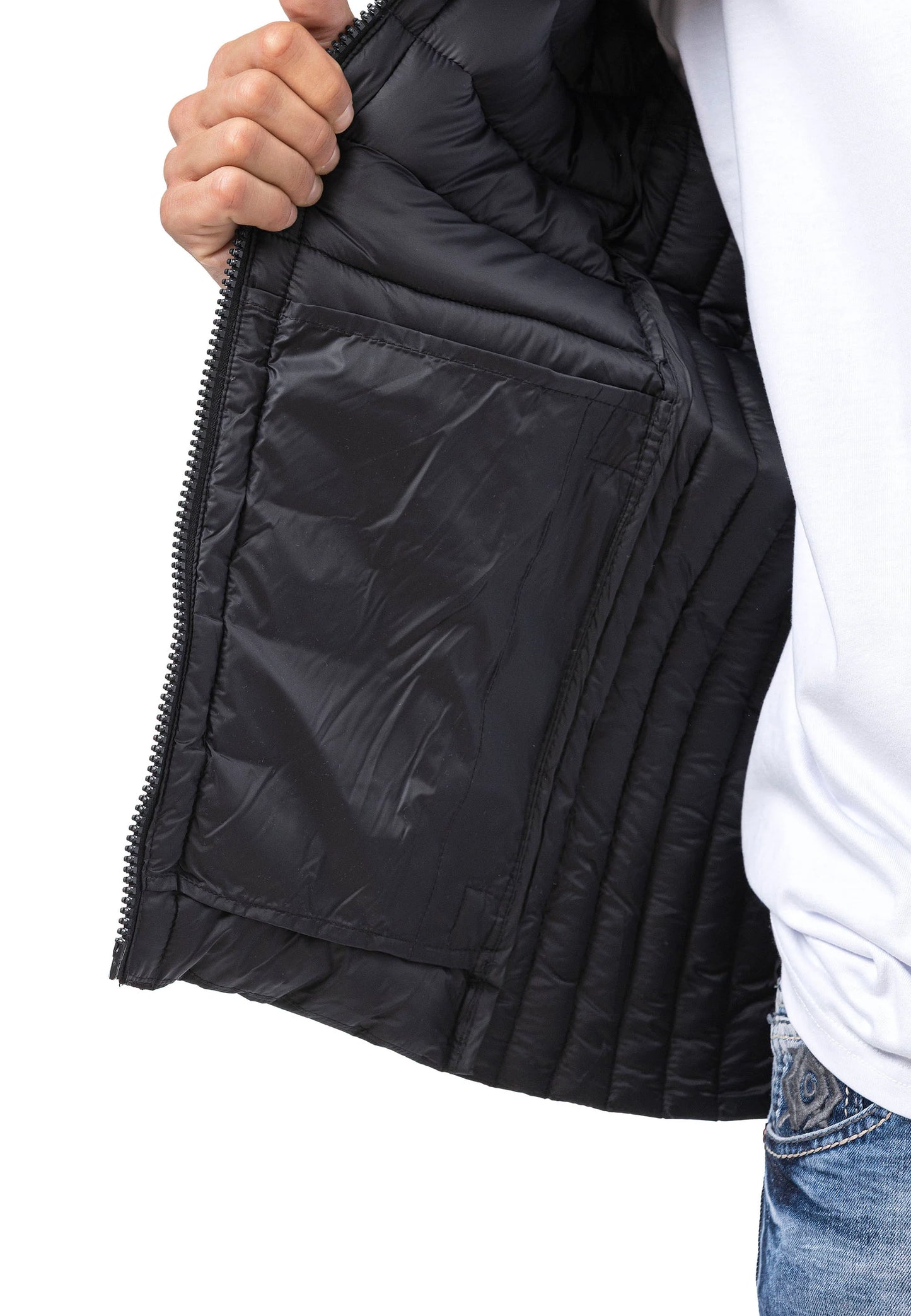 Cipo &amp; Baxx MARTIN men's bomber jacket fur collar CM220