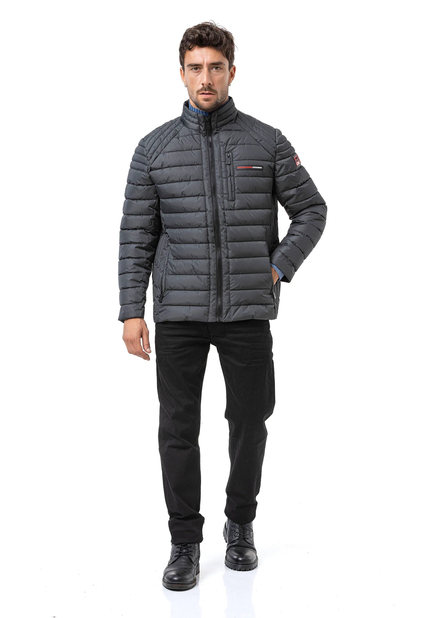 Cipo & Baxx ALBERTA Herren Bomberjacke grey CM225