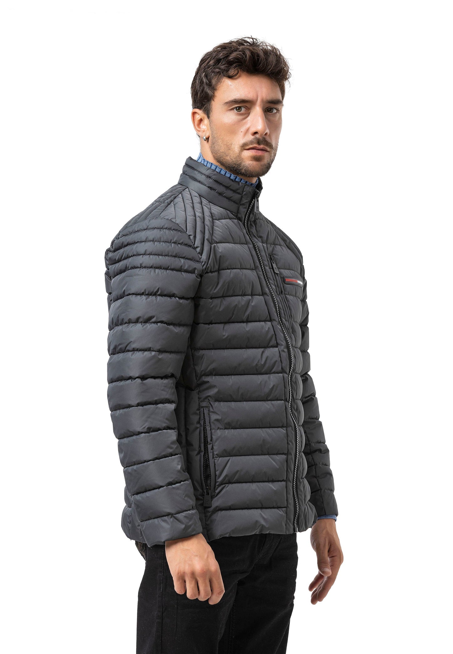 Cipo & Baxx ALBERTA Herren Bomberjacke grey CM225