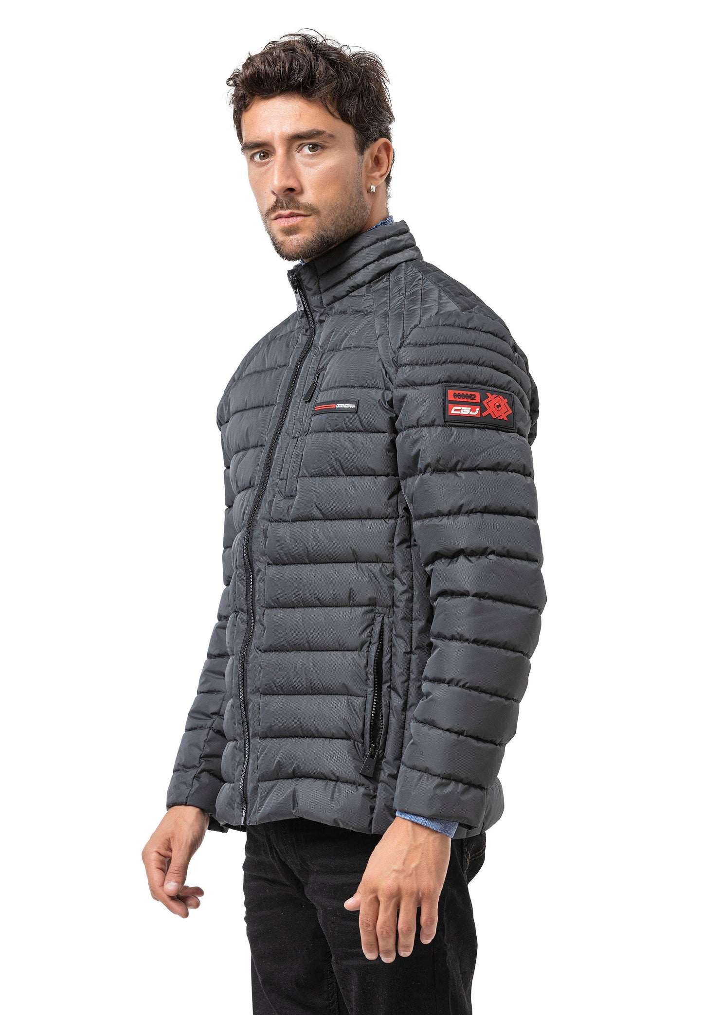 Cipo & Baxx ALBERTA Herren Bomberjacke grey CM225