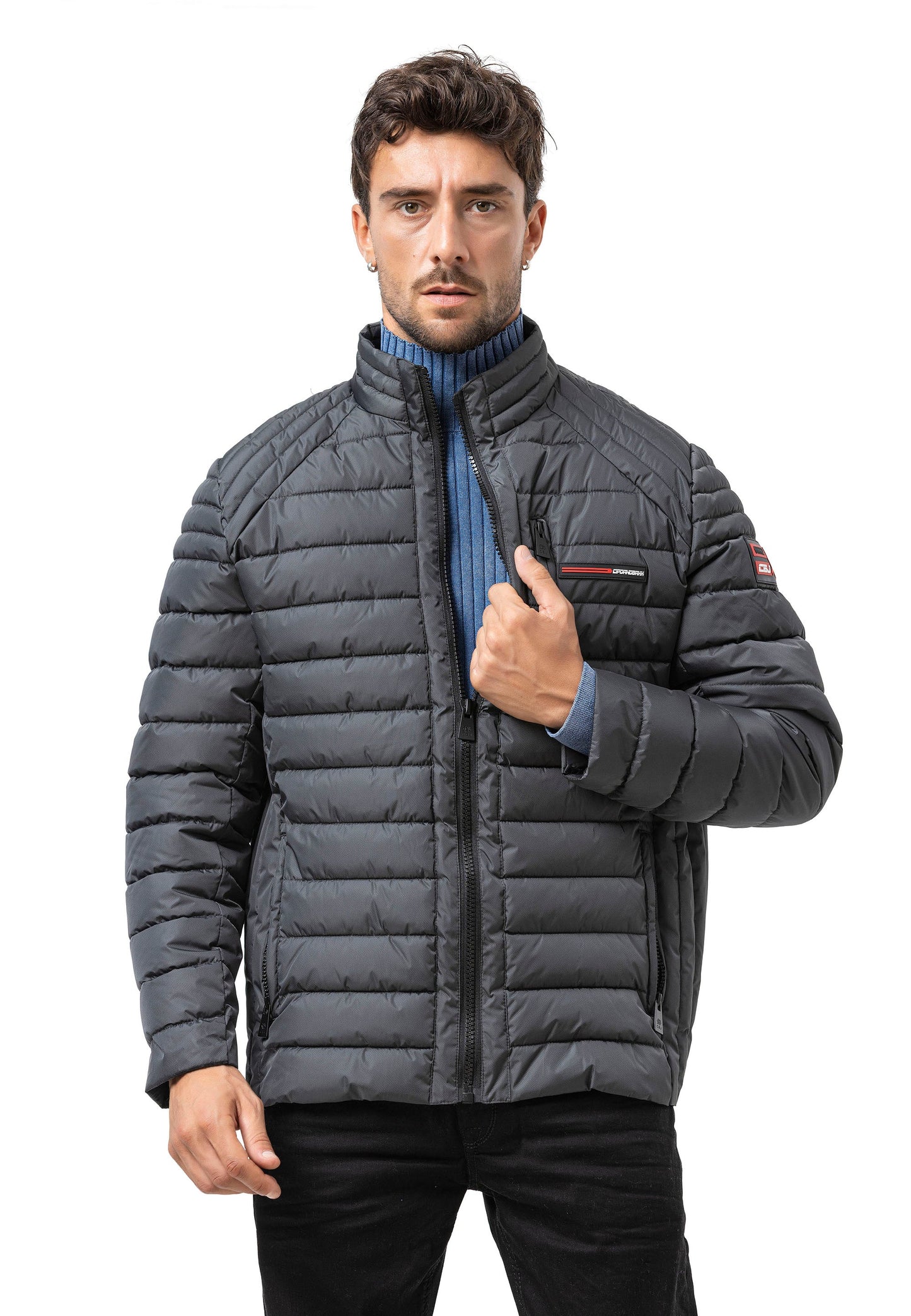 Cipo & Baxx ALBERTA Herren Bomberjacke grey CM225