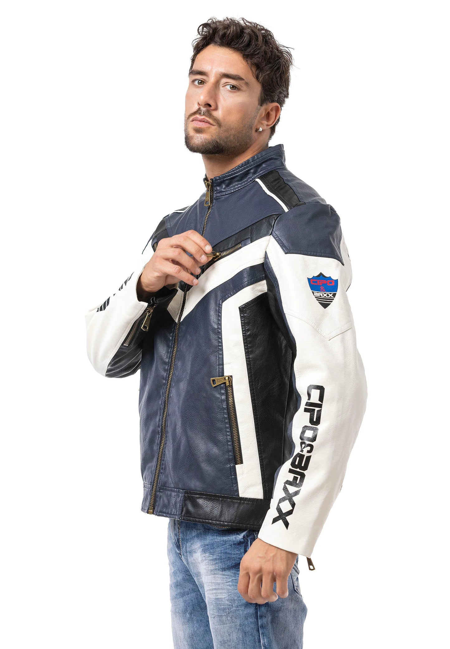 Cipo & Baxx FLASH Herren Lederjacke CM230