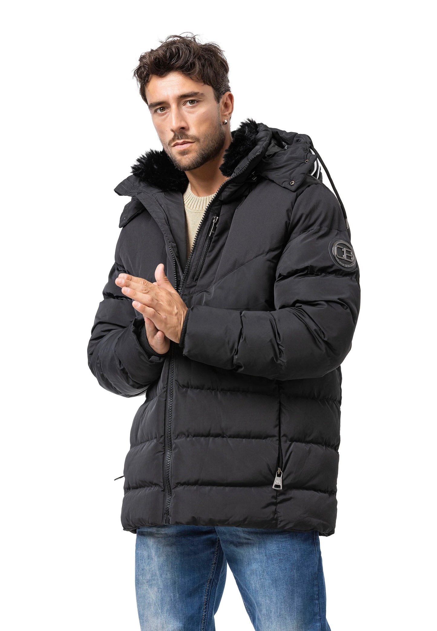 Cipo & Baxx ASHER Herren Steppjacke Parker CM198