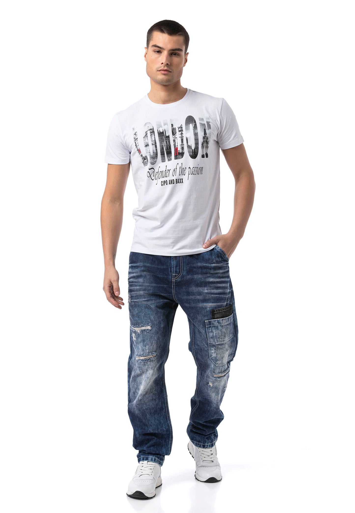 Cipo & Baxx COLWOOD Herren Baggy Jeans Denim CD907
